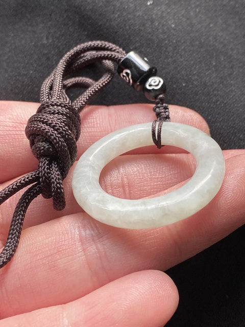 古玩玉器（一口價）清代天然翡翠雕“素紋環”1拍賣，當前價格200元