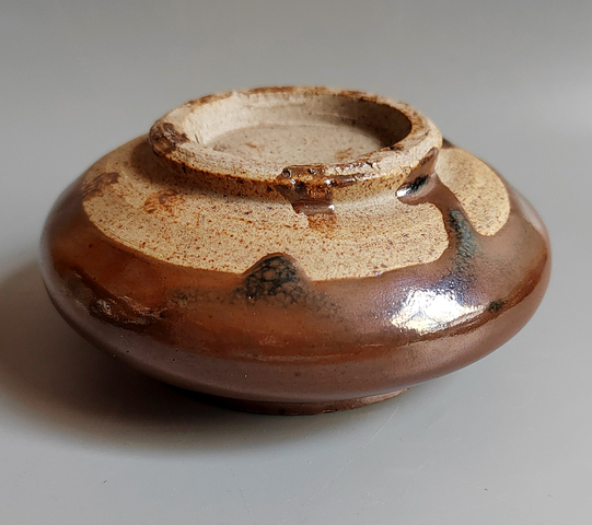 古玩陶瓷明代·紫金釉水洗真品鑒賞圖
