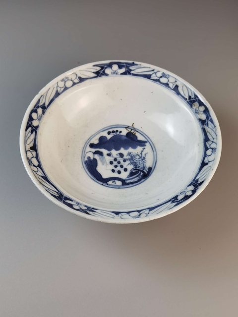 古玩陶瓷三星高照圖青花碗真品鑒賞圖