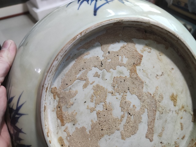 古玩陶瓷清早期雍乾獅紋青花盤拍賣，當(dāng)前價格3988元