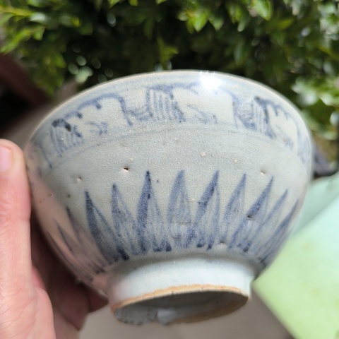 古玩陶瓷青花花卉紋碗拍賣，當(dāng)前價格1800元