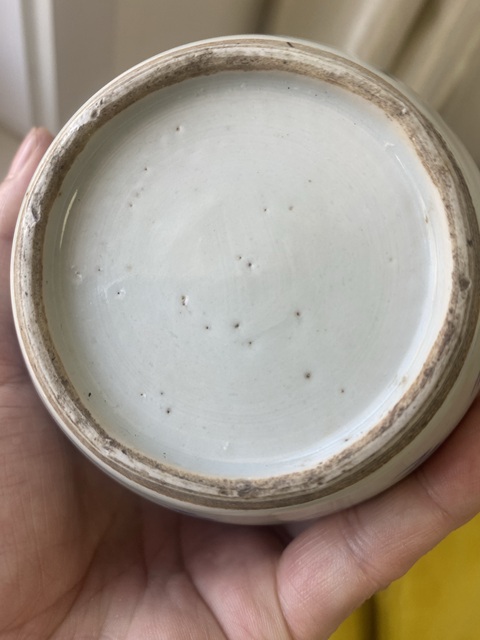 古玩陶瓷清中早·青花云鳳紋罐真品鑒賞圖