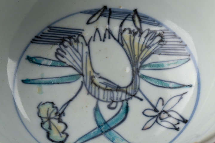 古玩陶瓷明晚·斗彩一鷺蓮科紋碗拍賣,當(dāng)前價(jià)格4500元