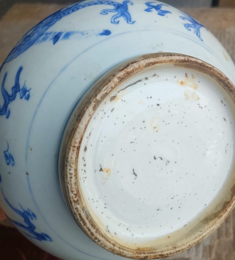 古玩陶瓷青花雙龍戲珠紋爐真品鑒賞圖