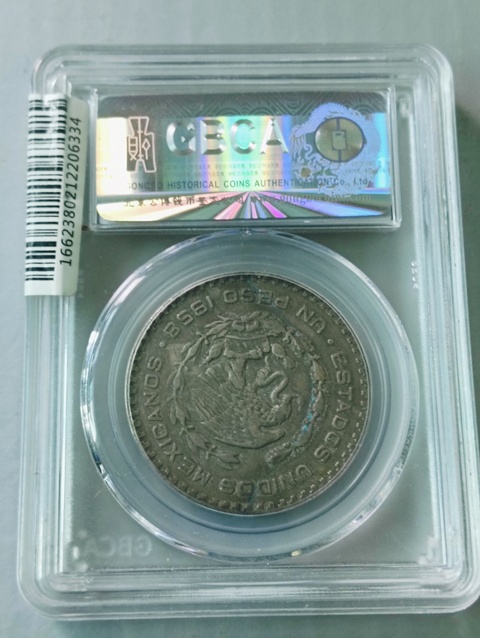古玩錢幣墨西哥1比索銀幣拍賣，當前價格148元
