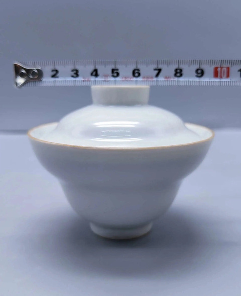 古玩陶瓷白釉蓋碗拍賣,當前價格299元
