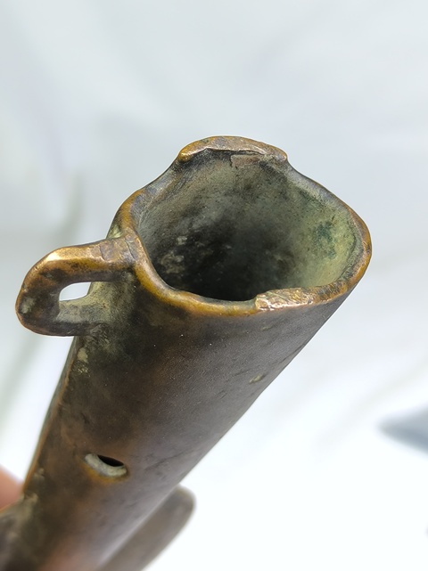 古玩銅器戰國矛頭真品鑒賞圖