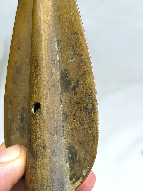 古玩銅器戰國矛頭真品鑒賞圖