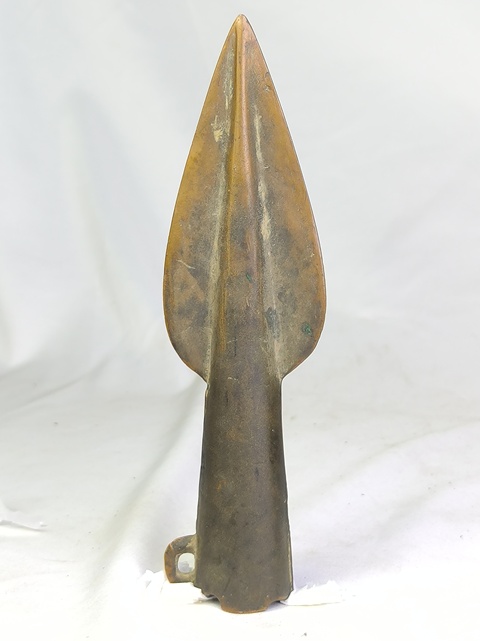 古玩銅器戰國矛頭真品鑒賞圖