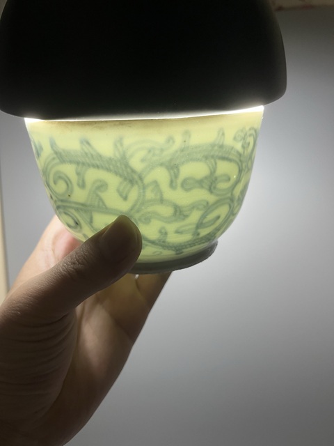 古玩陶瓷青花淡描花卉紋茶碗拍賣，當前價格0元