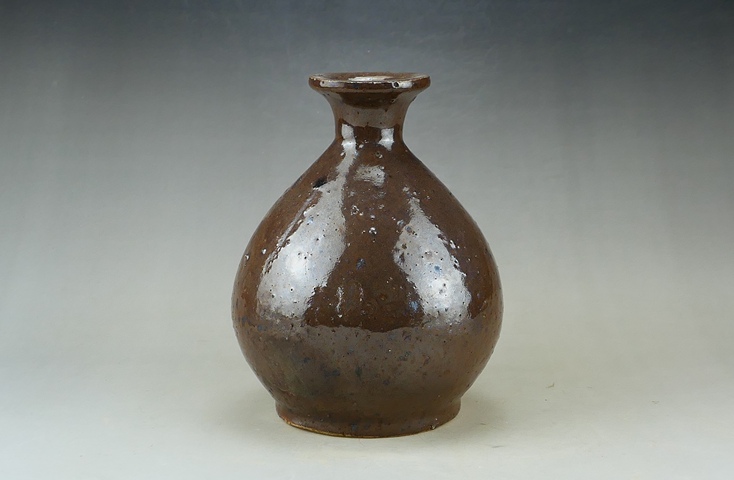 古玩陶瓷清代.紫金釉玉壺春瓶（瓶中皇后）拍賣，當前價格680元