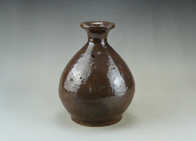 古玩陶瓷清代.紫金釉玉壺春瓶（瓶中皇后）拍賣，當前價格680元