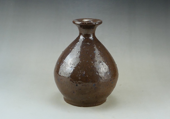 古玩陶瓷清代.紫金釉玉壺春瓶（瓶中皇后）拍賣，當前價格680元