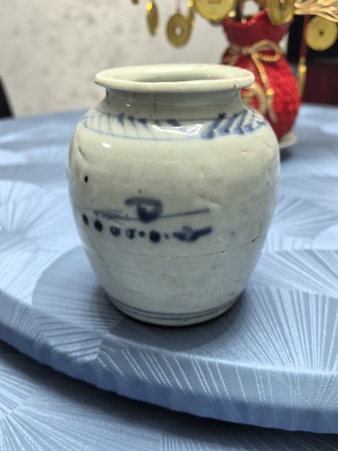 古玩陶瓷山水紋青花罐拍賣，當前價格300元