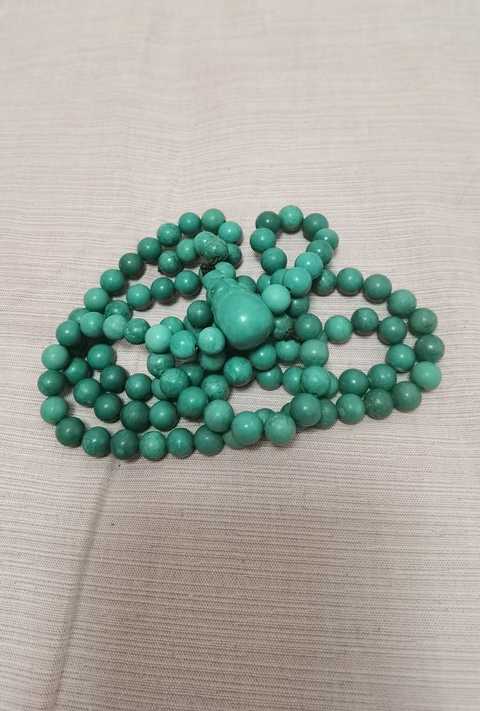 古玩玉器綠松石珠串拍賣,當前價格500元
