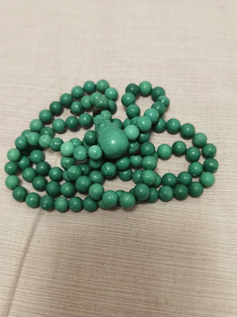 古玩玉器綠松石珠串拍賣,當前價格500元
