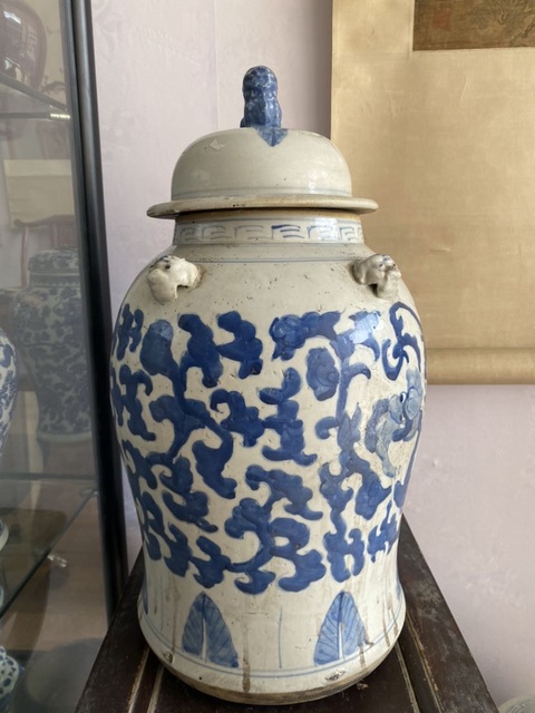 古玩陶瓷青花夔龍紋將軍罐拍賣,當(dāng)前價(jià)格9998元