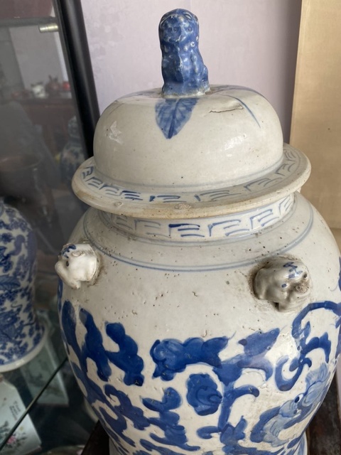 古玩陶瓷青花夔龍紋將軍罐拍賣,當(dāng)前價(jià)格9998元