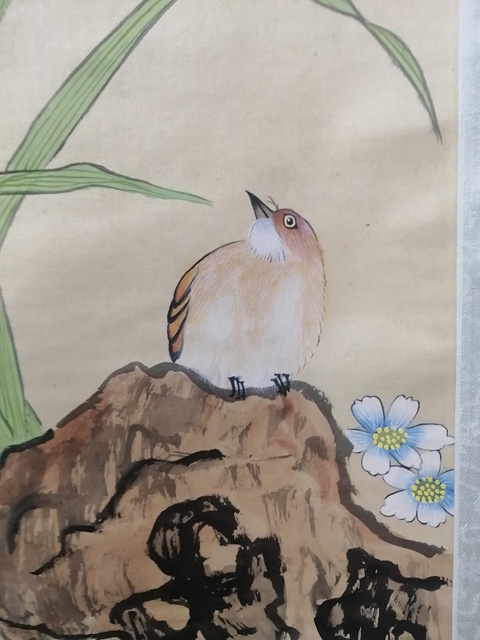 古玩字畫清華美院教授莊壽紅花鳥拍賣,當(dāng)前價格4000元