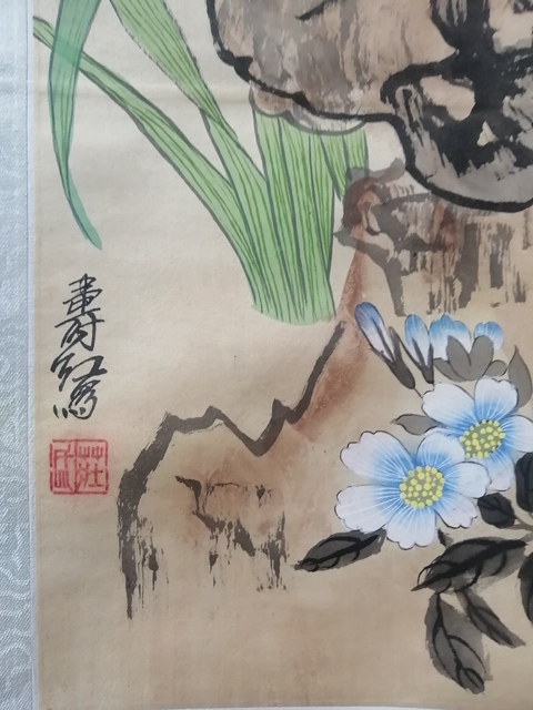 古玩字畫清華美院教授莊壽紅花鳥拍賣,當(dāng)前價格4000元