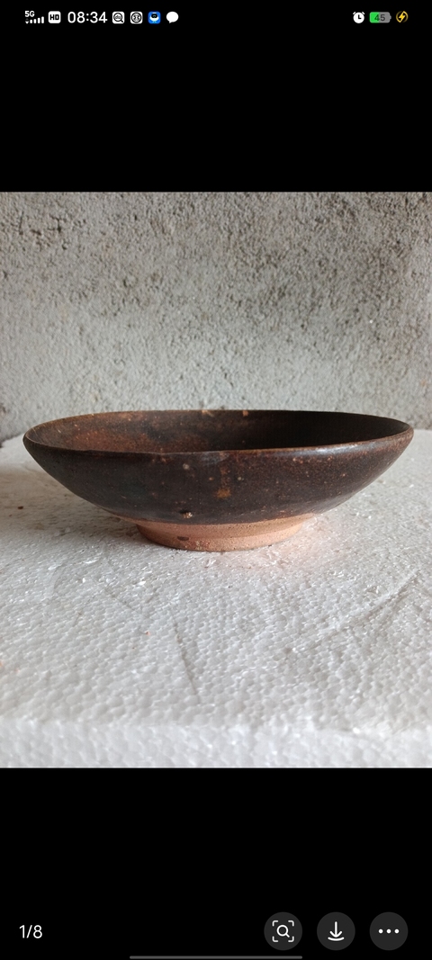 古玩陶瓷吉州窯系褐釉碗真品鑒賞圖