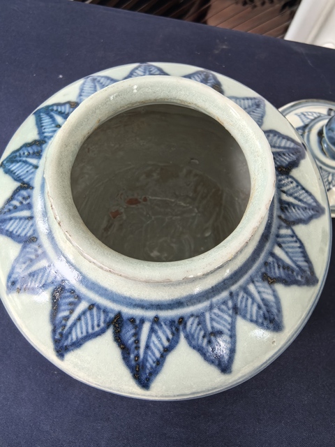 古玩陶瓷明宣德青花花卉紋蓋罐拍賣,當前價格4980元