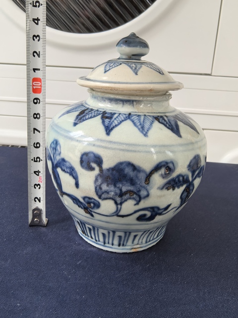 古玩陶瓷明宣德青花花卉紋蓋罐拍賣,當前價格4980元