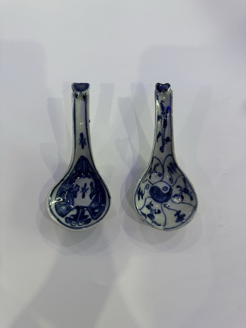 古玩陶瓷青花太極圖夔龍紋調羹勺子拍賣,當前價格868元