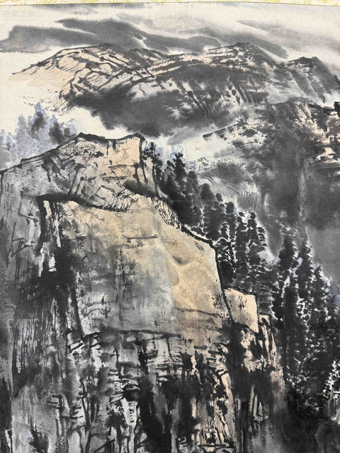 古玩字畫徐子鶴款《青城秋色》真品鑒賞圖