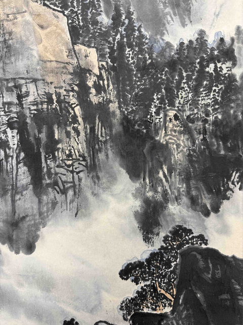 古玩字畫徐子鶴款《青城秋色》真品鑒賞圖