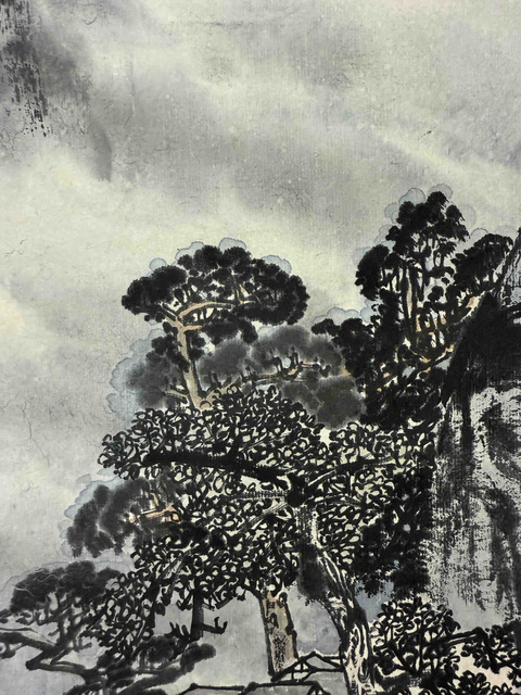 古玩字畫徐子鶴款《青城秋色》真品鑒賞圖