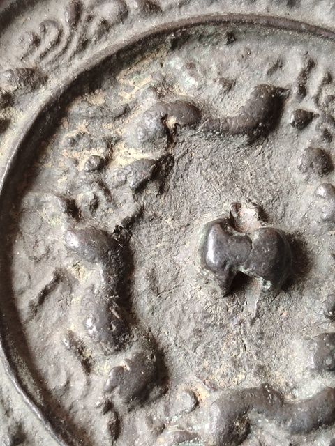 古玩銅器限時海獸紋銅鏡拍賣，當前價格1666元
