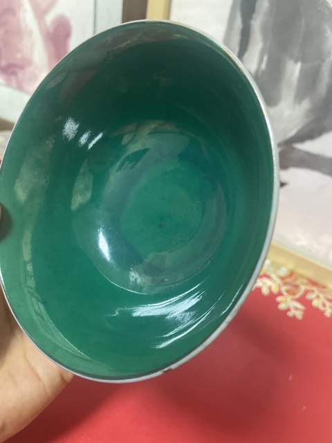 古玩陶瓷綠釉碗真品鑒賞圖