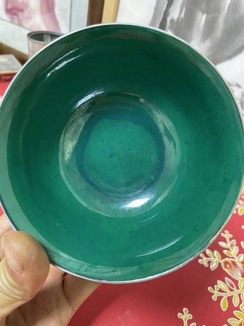 古玩陶瓷綠釉碗真品鑒賞圖