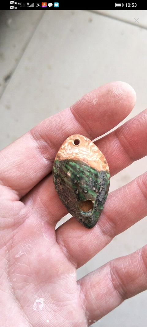 古玩陶瓷宋代絞胎綠釉哨子真品鑒賞圖