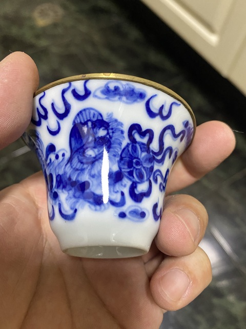古玩陶瓷青花杯真品鑒賞圖