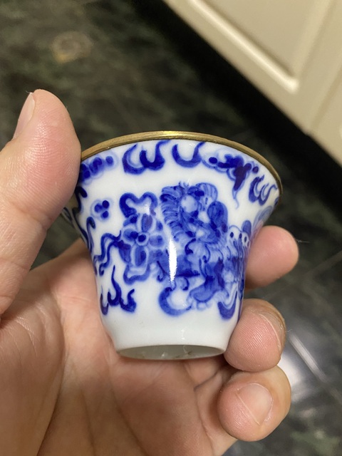 古玩陶瓷青花杯真品鑒賞圖