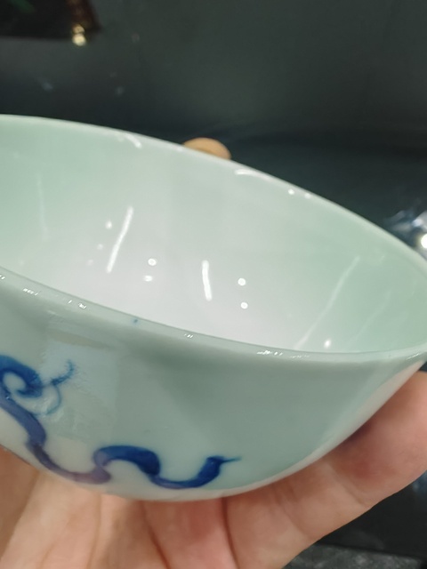 古玩陶瓷鳳紋青花碗真品鑒賞圖