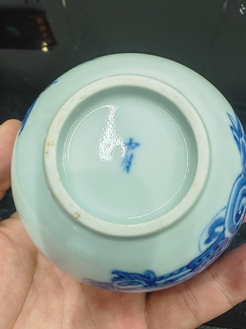 古玩陶瓷鳳紋青花碗真品鑒賞圖