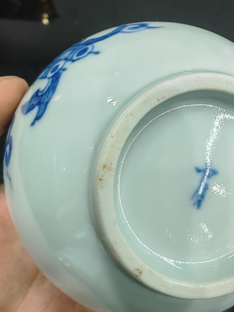 古玩陶瓷鳳紋青花碗真品鑒賞圖