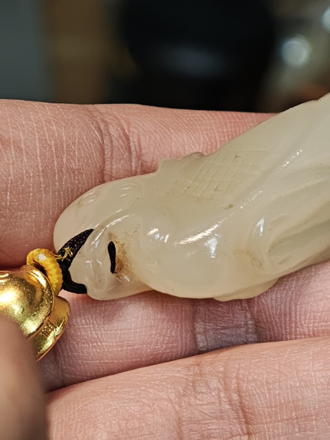 古玩玉器和田玉鳥真品鑒賞圖