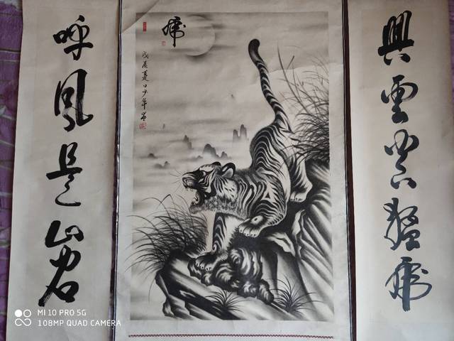 古玩字畫虎真品鑒賞圖