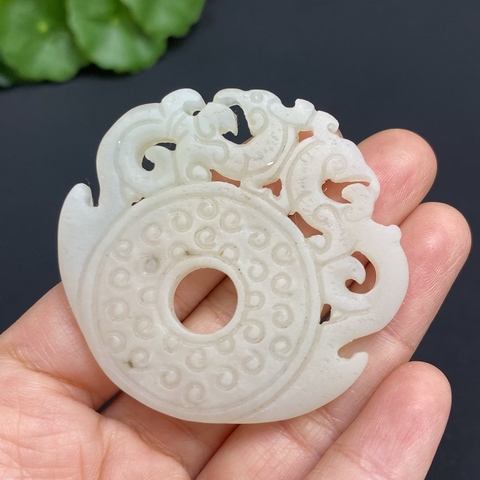 古玩玉器天然和田玉佩真品鑒賞圖