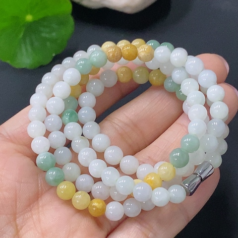 古玩玉器天然翡翠珠串真品鑒賞圖