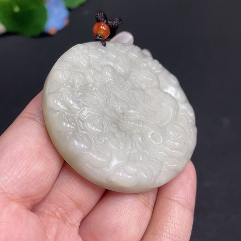 古玩玉器天然和田玉佩真品鑒賞圖