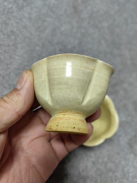 古玩陶瓷青白釉花口杯拍賣，當前價格1680元