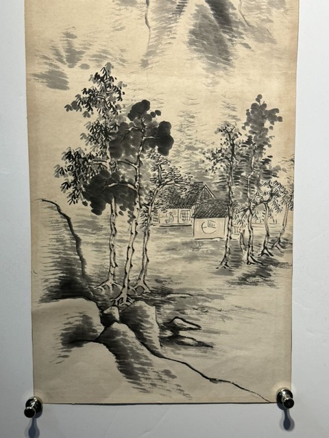 古玩字畫清晚期《夏山雨后》拍賣,當(dāng)前價(jià)格150元