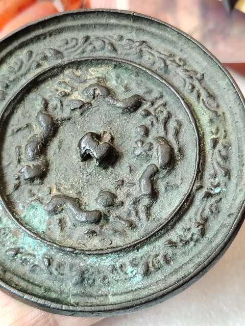古玩銅器限時海獸紋銅鏡拍賣，當前價格1666元