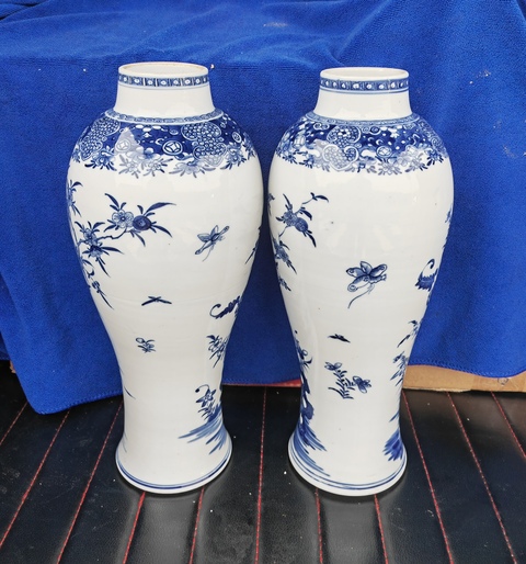 古玩陶瓷青花花卉紋雞腿瓶拍賣,當前價格13800元