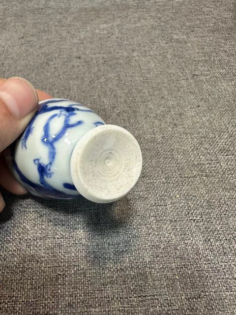 古玩陶瓷明晚期青花龍趕珠高足杯(一對)拍賣,當前價格7888元